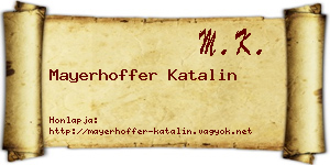 Mayerhoffer Katalin névjegykártya